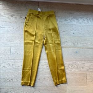 Max Mara Envers satin cigarette trousers (Ochre Yellow trousers)